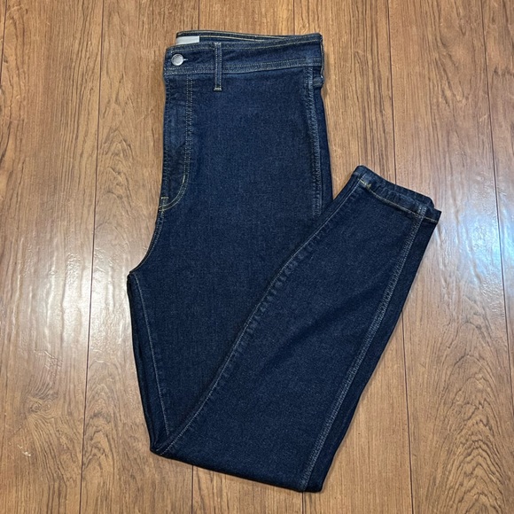 Everlane “Way High” Waisted Clean Front Skinny Jeans Dark Wash Denim Sz 32 - Picture 11 of 14